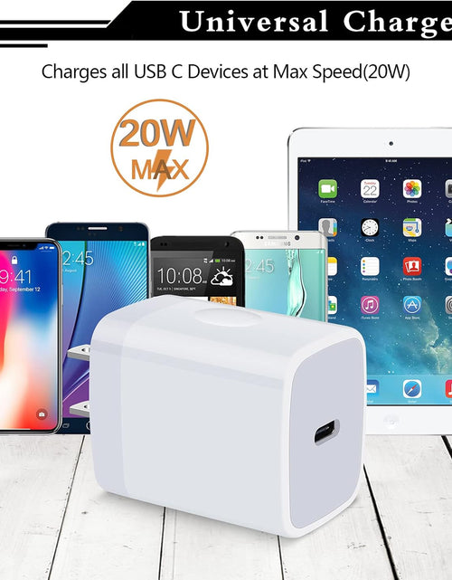 Load image into Gallery viewer, USB C Wall Charger,2Pack 20W USB C Block PD Fast Charger Type C Wall Adapter for Iphone 15 14 13 12 11 Pro Max,Se,8 7 6 Plus,Ipad,Samsung Galaxy S23 S22 S21 Ultra S20 A14 A13 A33 A03S,Pixel 7 6 6A 5A
