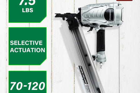 Framing Nailer, the Pro Preferred Brand of Pneumatic Nailers*, 21° Magazine, Accepts 2" to 3-1/2" Framing Nails, (NR90AES1)