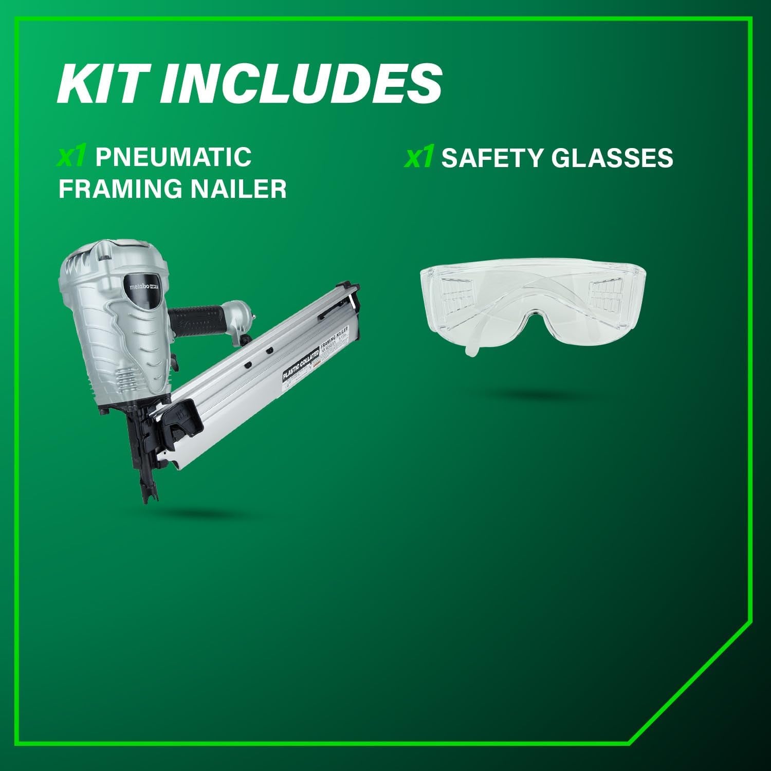 Framing Nailer, the Pro Preferred Brand of Pneumatic Nailers*, 21° Magazine, Accepts 2" to 3-1/2" Framing Nails, (NR90AES1)