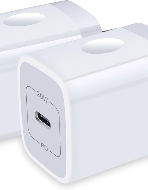 Load image into Gallery viewer, USB C Wall Charger,2Pack 20W USB C Block PD Fast Charger Type C Wall Adapter for Iphone 15 14 13 12 11 Pro Max,Se,8 7 6 Plus,Ipad,Samsung Galaxy S23 S22 S21 Ultra S20 A14 A13 A33 A03S,Pixel 7 6 6A 5A
