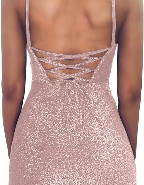 Load image into Gallery viewer, Women'S Sexy Glitter Bandage Bodycon Wrap Dress Sleeveless Mini Club Party Dresses

