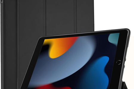 Ipad 10.2 Case (9Th Gen 2021/ 8Th Gen 2020 / 7Th Gen 2019) with Pencil Holder and Soft TPU Back Cover, Slim Steady Stand Protective Case for 10.2" Ipad -Black