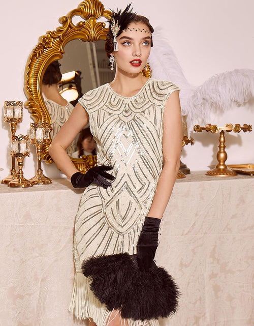 Load image into Gallery viewer, Women'S Flapper Dresses 1920S Beaded Fringed Great Gatsby Dress
