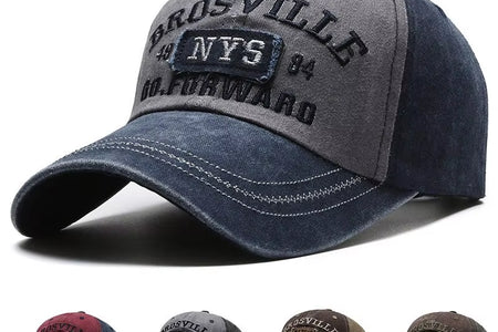 Four Seasons Men'S Baseball Cap Casual Wash Embroidered Cap Curved Brim Bowler Sun Hat Official Website