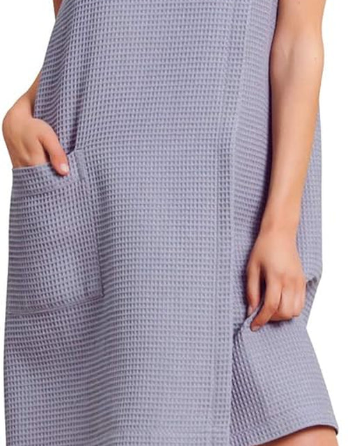 Load image into Gallery viewer, Soft, Lightweight, Comfortable and Adjustable Closure, Quick Dry Waffle Spa/Bath Wraps with Pocket for Women
